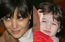 Suri es igual a Katie Holmes cuando era bebe