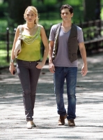 blake lively and penn badgley filming gossip girl in central park.thumbnail