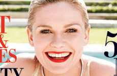 Editaron la sonrisa de Kirsten Dunst en Harpers Bazaar