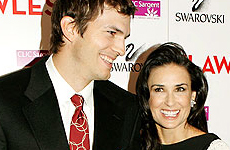 Demi Moore y Ashton Kutcher en la Premier de Flawless