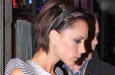 Victoria Beckham y David cenando en Milan