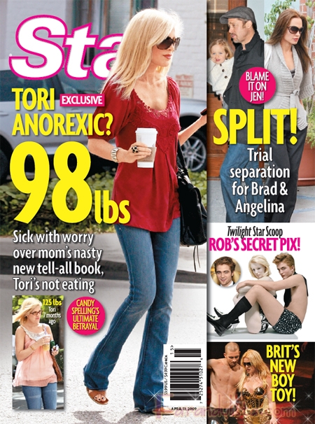 tori spelling anorexic star