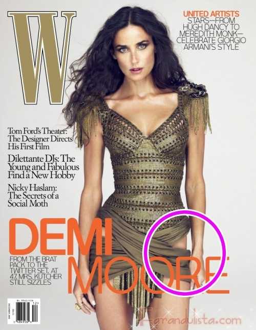 demi moore w cover photoshopped