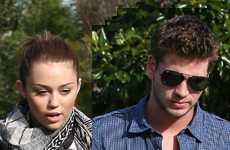 Miley Cyrus y su novio Liam Hemsworth