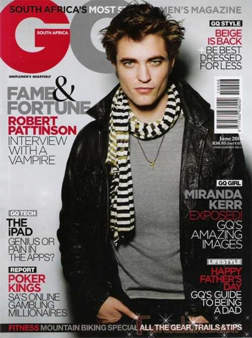 Robert Pattinson GQ Magazine South Africa Mayo 2010| Farandulista