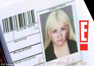 christina aguilera mugshot