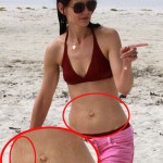 Katie Holmes muestra sus imperfecciones en la playa?