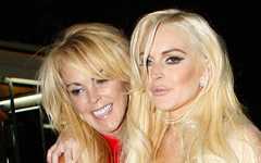 Lindsay Lohan lanza un trago a un fotografo. Really?