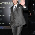 Lea Michele y Ashton Kutcher en la Premier de New Year's Eve