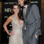 Lea Michele y Ashton Kutcher en la Premier de New Year's Eve