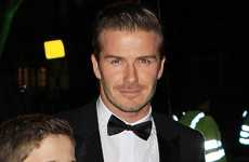 David Beckham con sus hijos en el Sun Military Awards en Londres