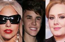 Lady Gaga, Justin y Adele son los grandes triunfadores del 2011