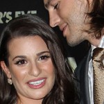 Lea Michele y Ashton Kutcher en la Premier de New Year's Eve