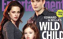 Bella, Edward y su hija Renesmee en la portada de EW