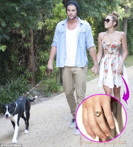 miley cyrus engagement ring