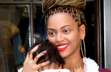 Beyonce con Blue Ivy debutó nuevo look en New York