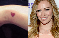 Hilary Duff muestra su pequeño corazón