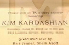 Vean la invitación al Baby Shower de Kim Kardashian