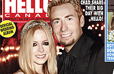 Avril Lavigne y Chad Kroeger en su foto de boda!