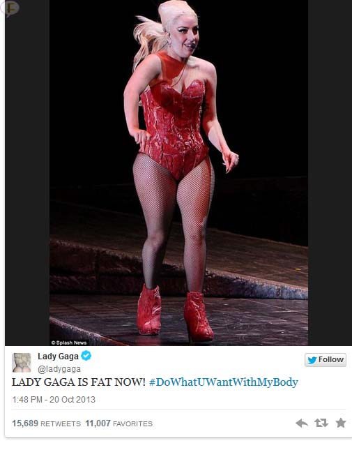 gaga fat tweet 1