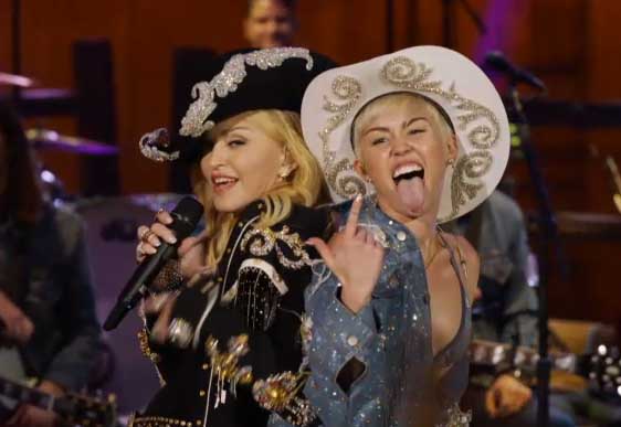 miley madonna mtv unplugged