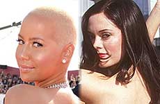 Amber Rose a lo Rose McGowan en los MTV VMAs 2014