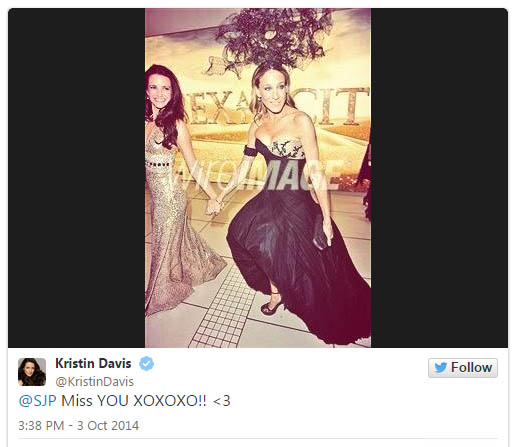 kristin davis tweet sarah jessica parker