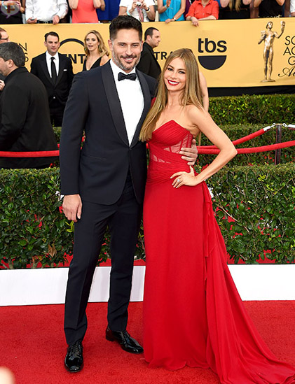 sofia vergara joe manganiello sag awards red carpet