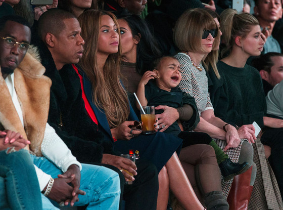 Jay Z Beyonce Kim Kardashian North West crying Anna Wintour front row adidas NYFW