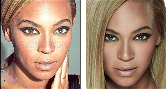 beyonce before after retouched pics