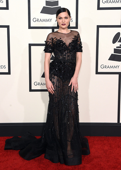 jessie J grammy 2015 red carpet