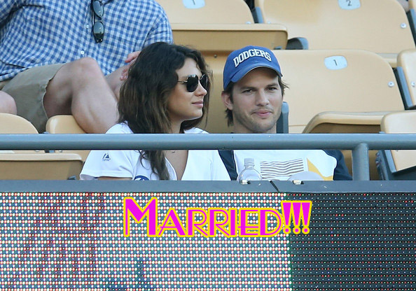 ashton kutcher mila kunis married secret