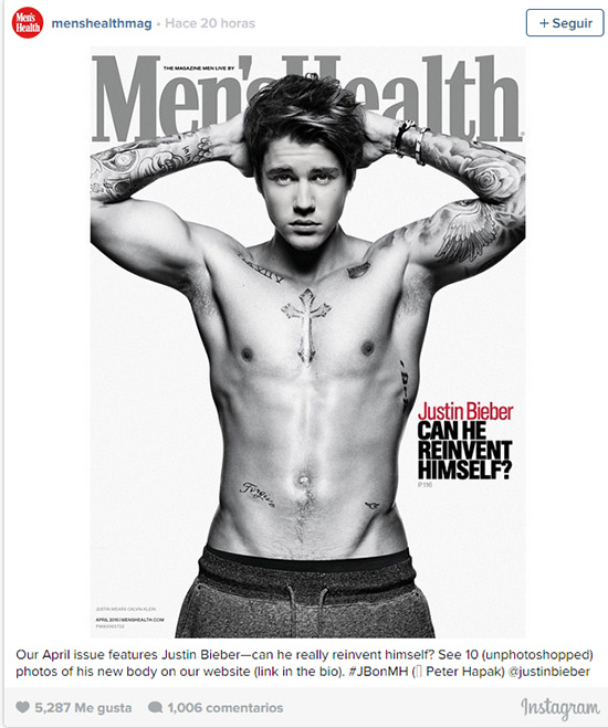 justin bieber mens health ig