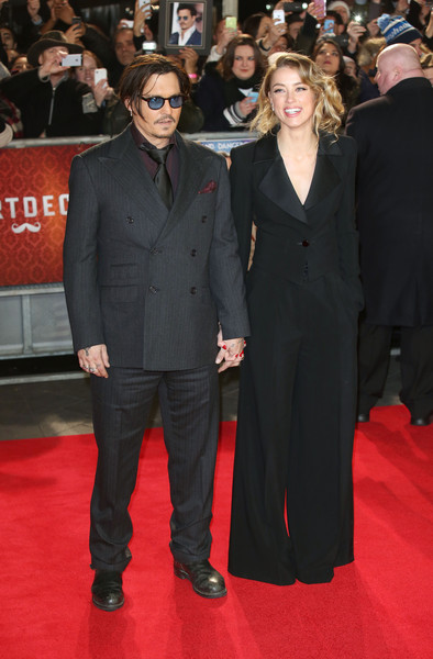 Johnny Depp Amber Heard Mortdecai Premieres