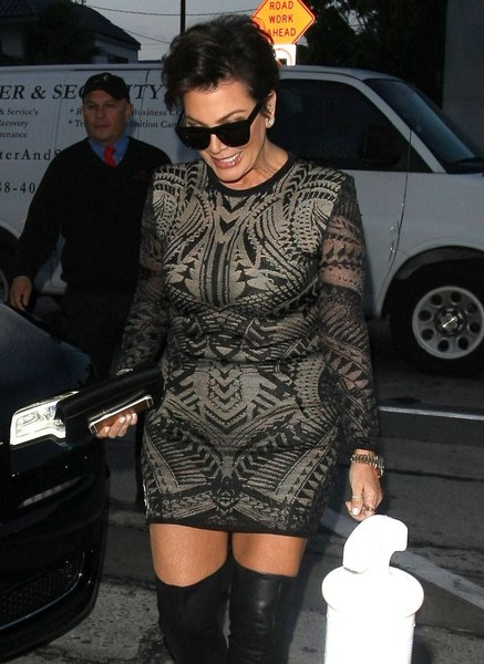 Kris Jenner Celebrities Out Dinner Craig Z