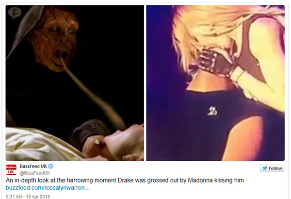 madonna drake kiss coachella meme