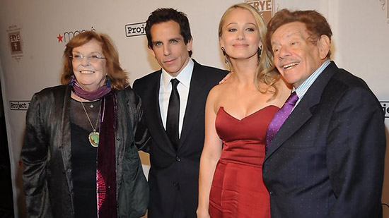 Ben stiller parents and wife