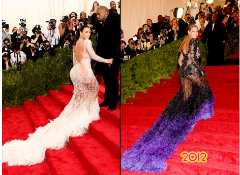 kim kardashian channels beyonce 2012 MET gala