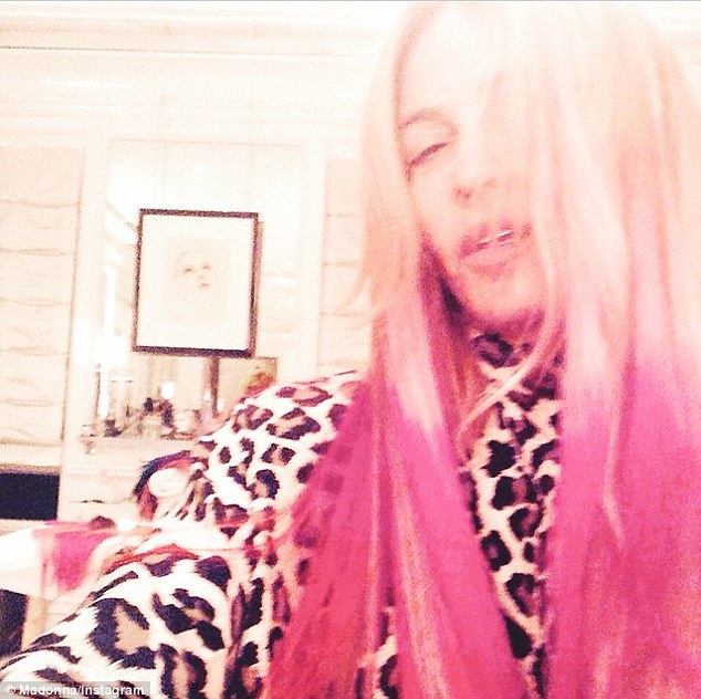 madonna pink hair color ombre style