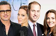 Brad y Angelina Jolie se reunen con Príncipe William y Kate Middleton