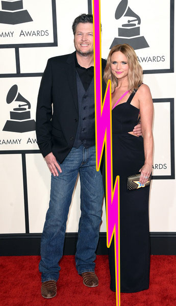 blake shelton miranda lambert grammy red carpetl