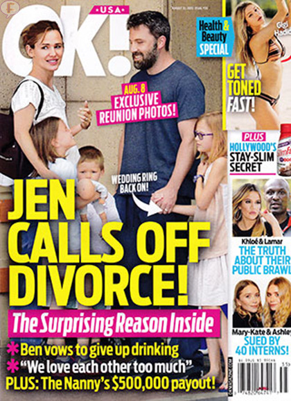 Jennifer garner ben affleck no divorce ok