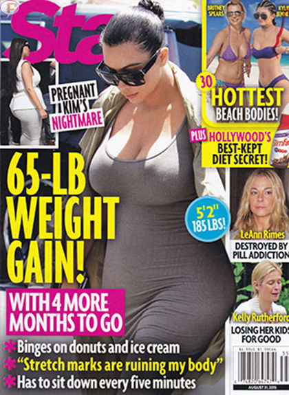 Kim kardashian pregnant gaining weight star