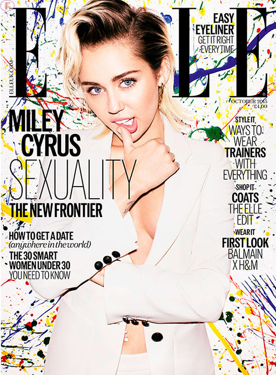 Miley Cyrus September 2015 Cover Star ELLE UK COVER