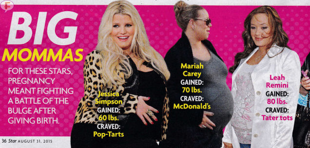 celebridades embarazadas peso ganado antojos