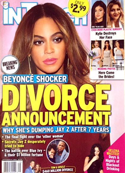 beyonce jayZ divorce InTouch