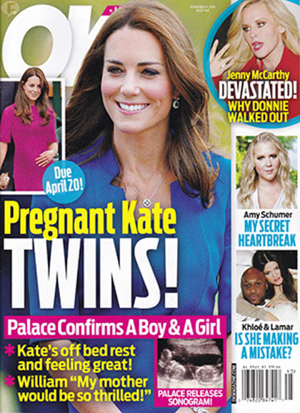 kate midldleton pregnant twins ok