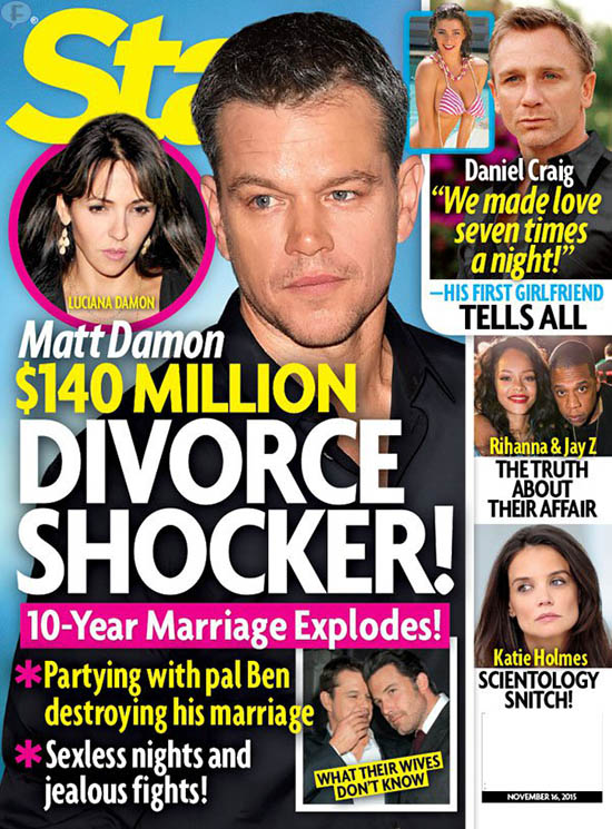 matt damon divorce star