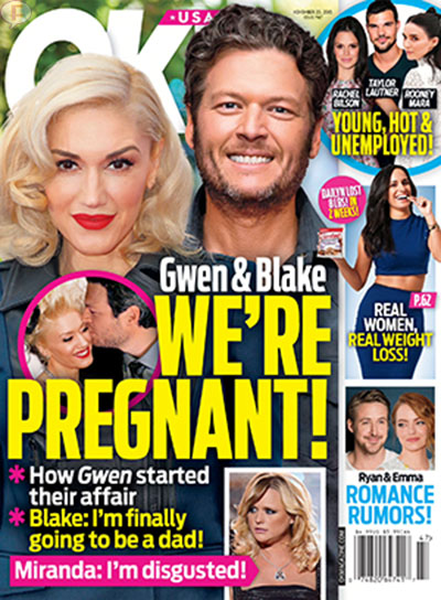 Gwen Stefani embarazada de Blake Shelton OK