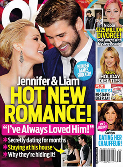 jennifer Lawrence Liam Hemsworth hot romance ok